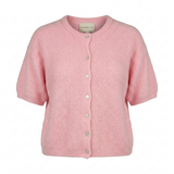 Pullover mit Knöpfen  / kurzarm „Sophie": Rosa