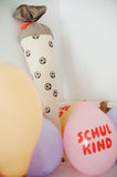 Schulkind Luftballon 6er Set | roas-Mix | 5 Stück: Kopfdruck