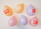 Schulkind Luftballon 6er Set | roas-Mix | 5 Stück: Kopfdruck