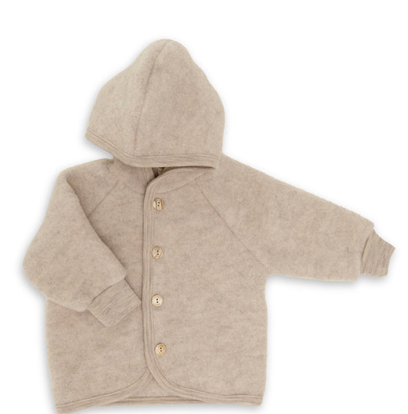 Wollfleece Jacke sand