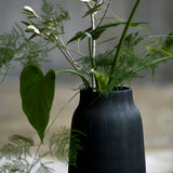 Vase Groove schwarz Höhe 35cm