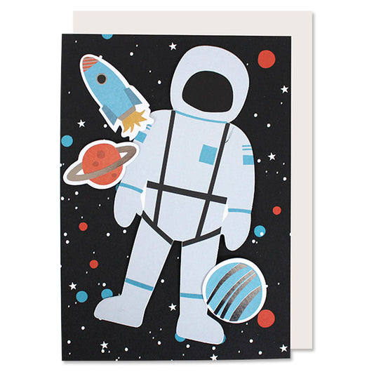 Klappkarte Space mit Deko-Element