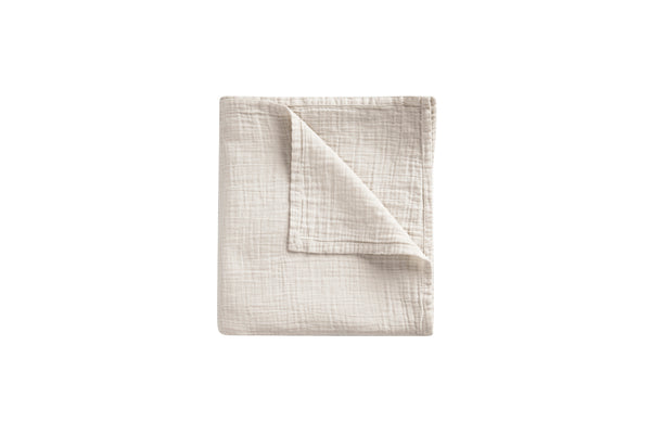Musselin Wickel Decke Tuch 110x110cm eggshell