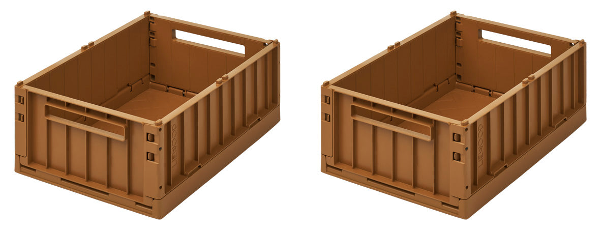Weston 2er Set Aufbewahrungsboxen medium golden caramel