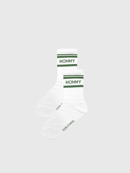 Socken Striped Mommy weiß/grün