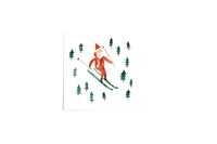 Quadratische Karte "Ski"