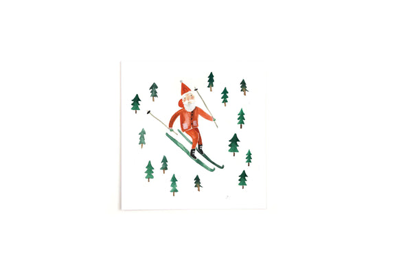 Quadratische Karte "Ski"
