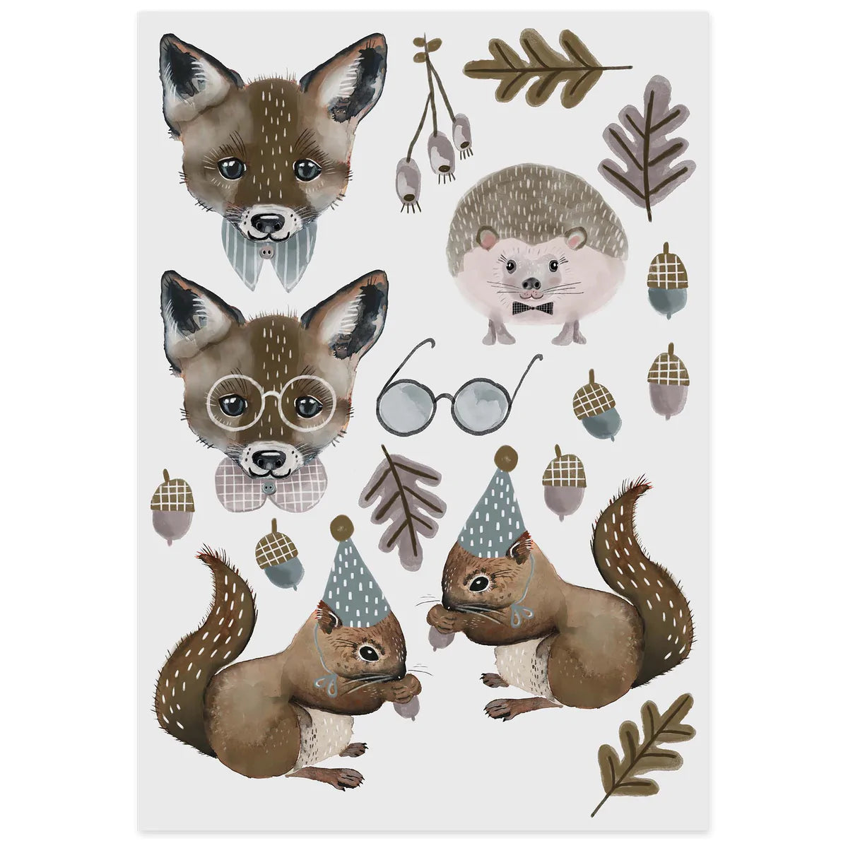Bio Tattoo Fuchs und Eichhörnchen