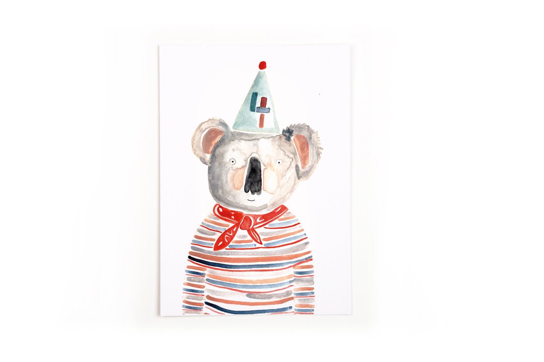 Postkarte VIER