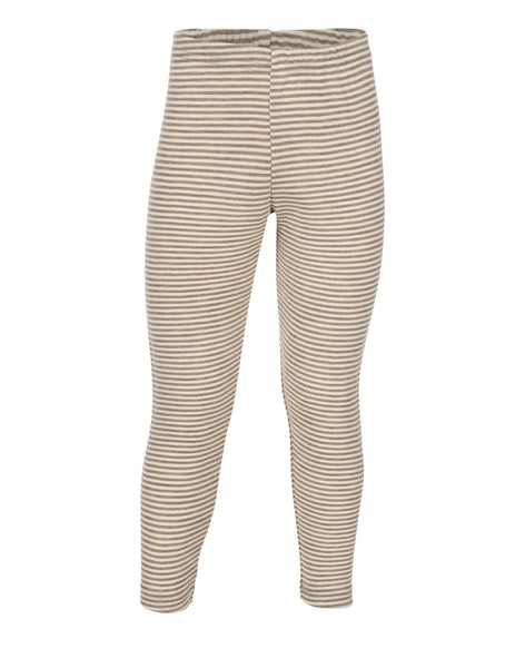 Joggpants/ Leggings Wolle walnuss/melange natur