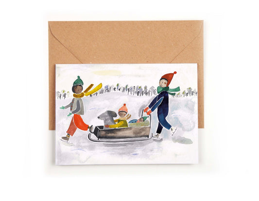 Klappkarte Snow Adventure