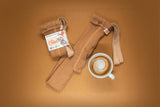 Wooly Leggings mit Hosenträgern Cappuccino brown