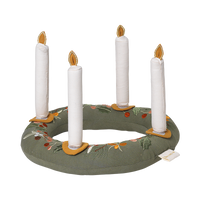 Adventskranz gold/moss/natural